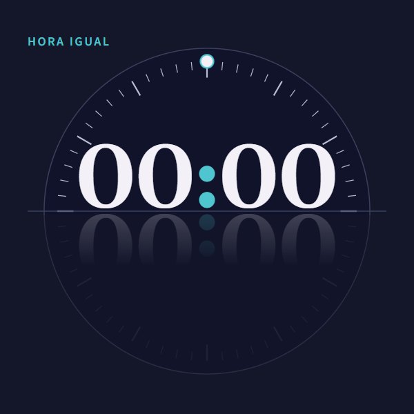 Hora igual 00:00