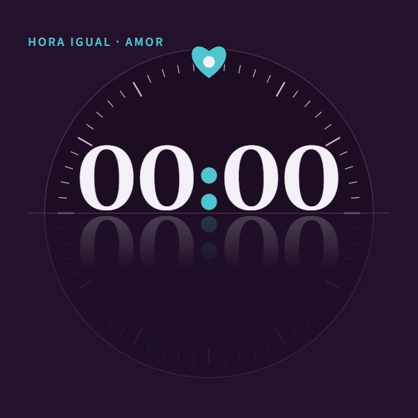 Hora igual · amor 00:00 · amor