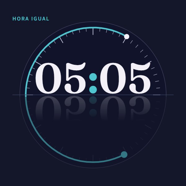 Hora igual 05:05