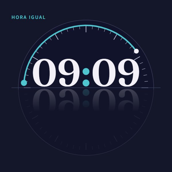 Hora igual 09:09