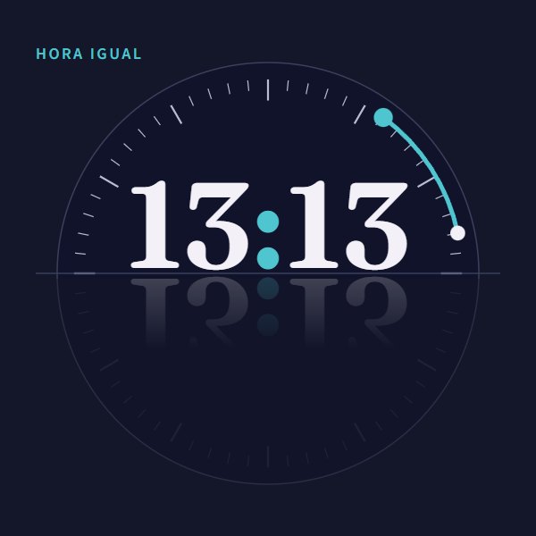 Hora igual 13:13