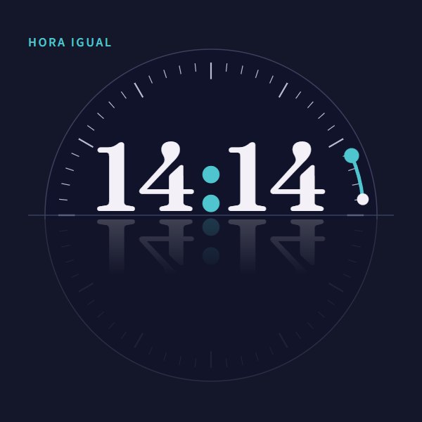 Hora igual 14:14