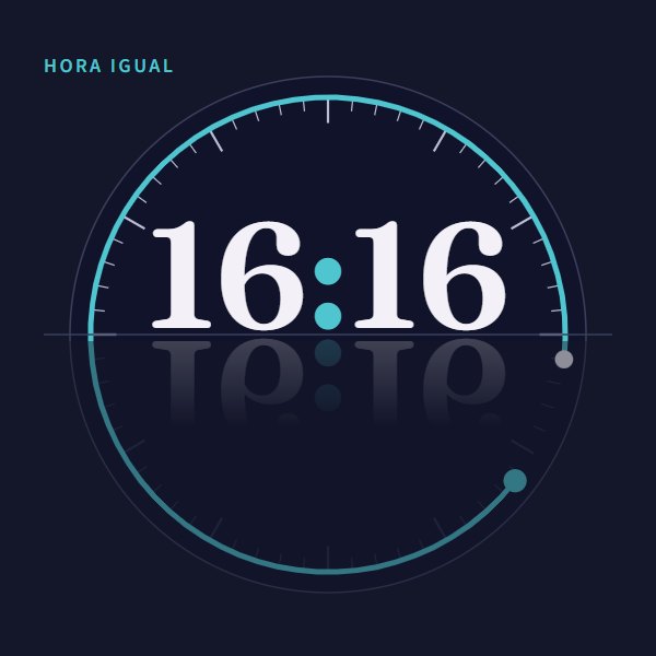 Hora igual 16:16