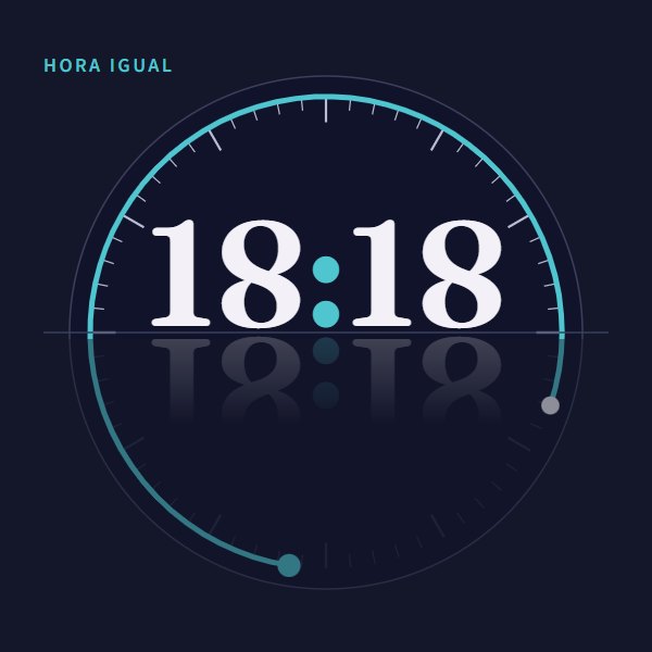 Hora igual 18:18
