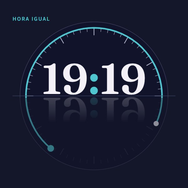 Hora igual 19:19