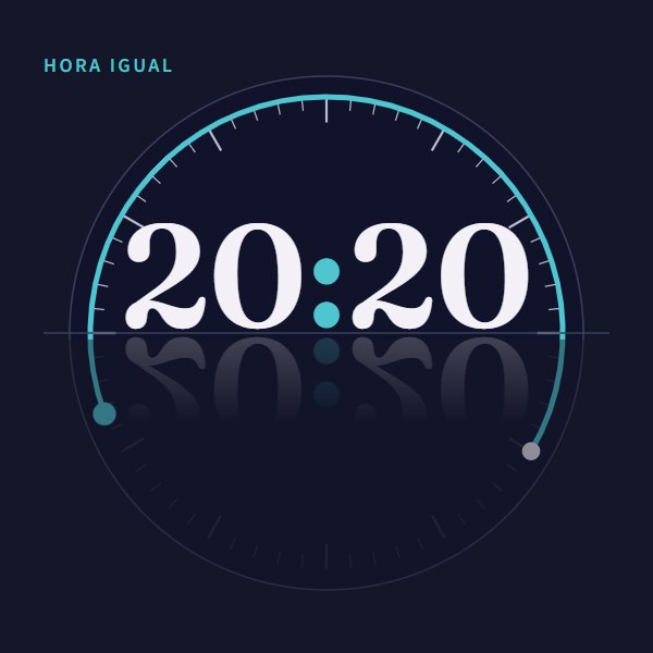 Hora igual 20:20