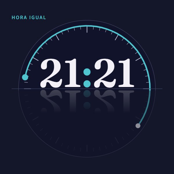 Hora igual 21:21
