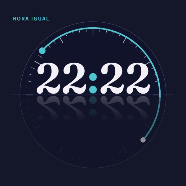 Hora igual 22:22