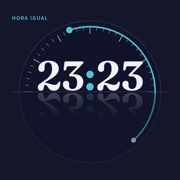 Hora igual 23:23