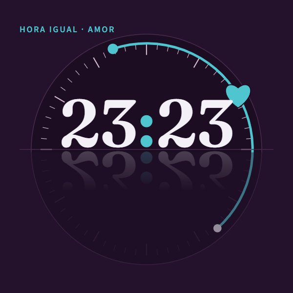 Hora igual · amor 23:23 · amor